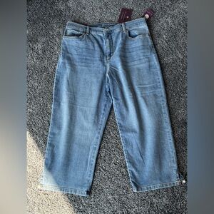 Gloria Vanderbilt Amanda Light Blue Stretch Capri Jeans